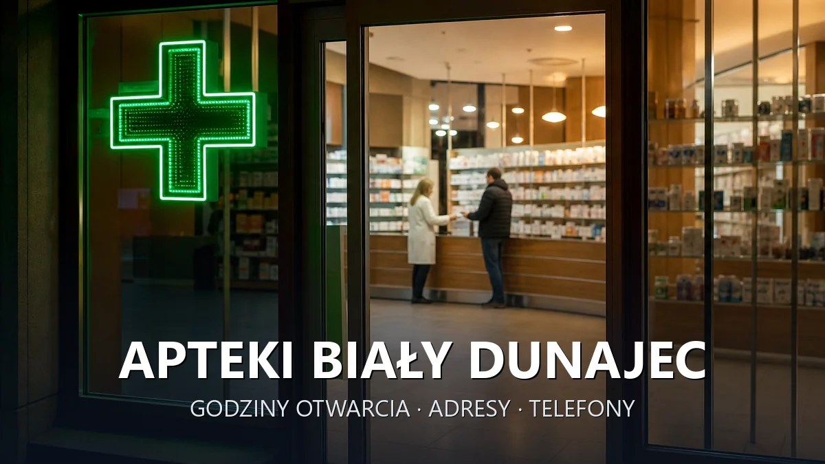 Apteki Biały Dunajec, powiat tatrzański - adresy, telefony, godziny otwarcia