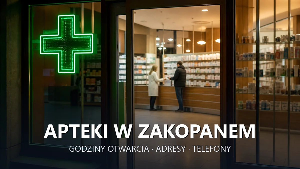 Apteki w Zakopanem - godziny otwarcia i dyżury