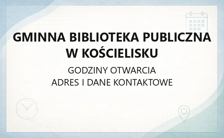Gminna Biblioteka Publiczna w Kościelisku - kontakt, filie, godziny i katalog