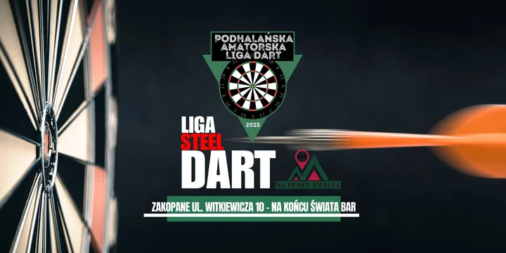 Grafika promocyjna wydarzenia 1/8 – Turniej Rankingowy Podhalańska Amatorska Liga Dart (Sezon 2)