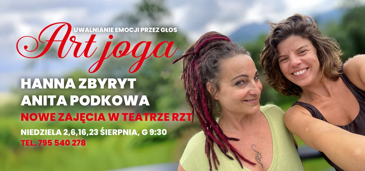Grafika promocyjna wydarzenia ART JOGA + Uwalnianie emocji przez głos w Zakopanem