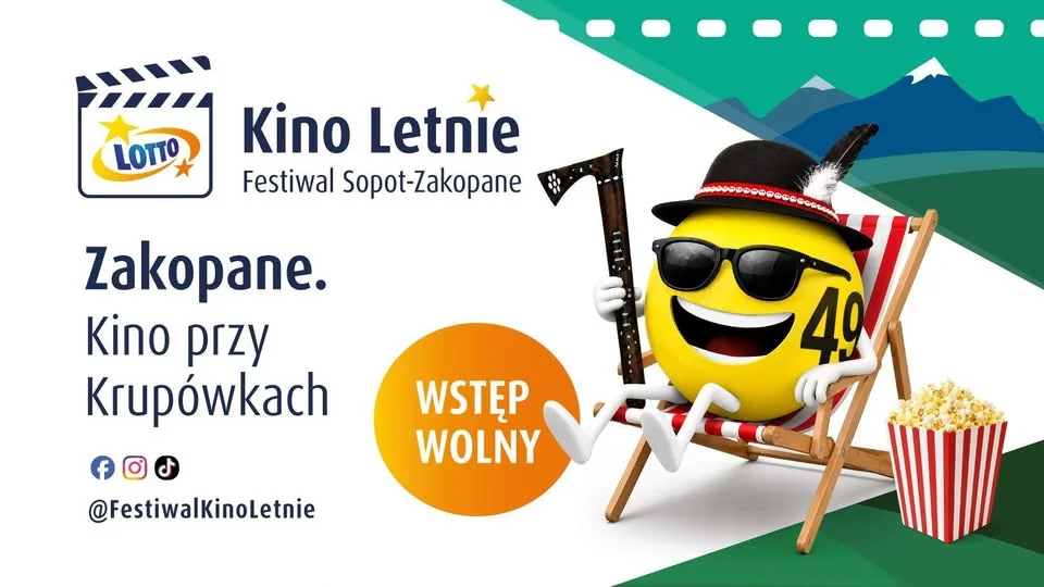 Grafika promocyjna wydarzenia Festiwal LOTTO Kino Letnie w Zakopanem 2026