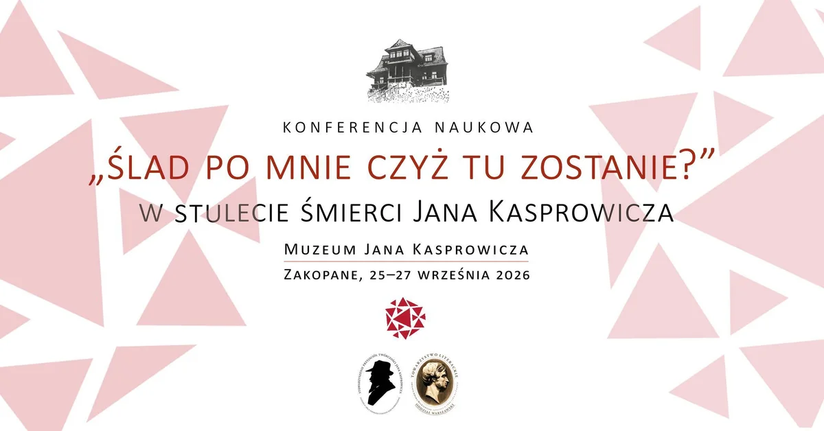 Grafika promocyjna wydarzenia „Ślad po mnie czyż tu zostanie?” – konferencja w Zakopanem