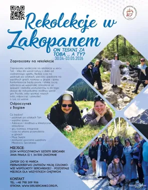 Grafika promocyjna wydarzenia Majówka w Tatrach z Bogiem — Rekolekcje Zakopane 2026
