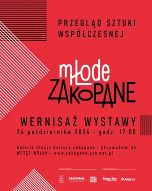 Grafika promocyjna wydarzenia Młode Zakopane: wernisaż wystawy