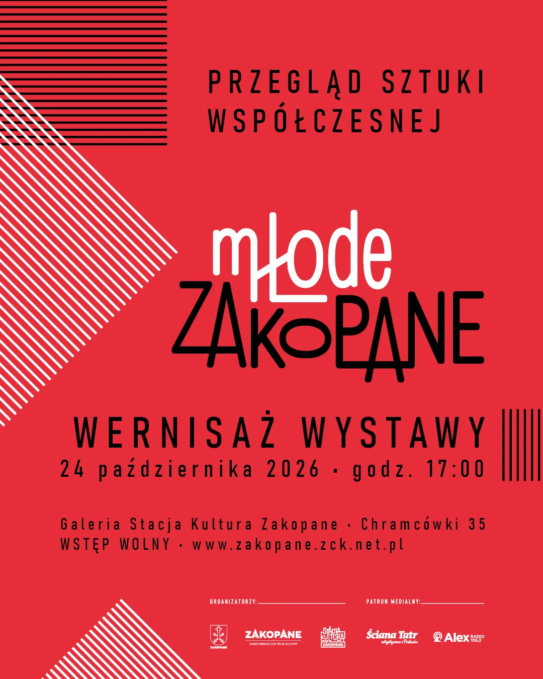 Grafika promocyjna wydarzenia Młode Zakopane: wernisaż wystawy