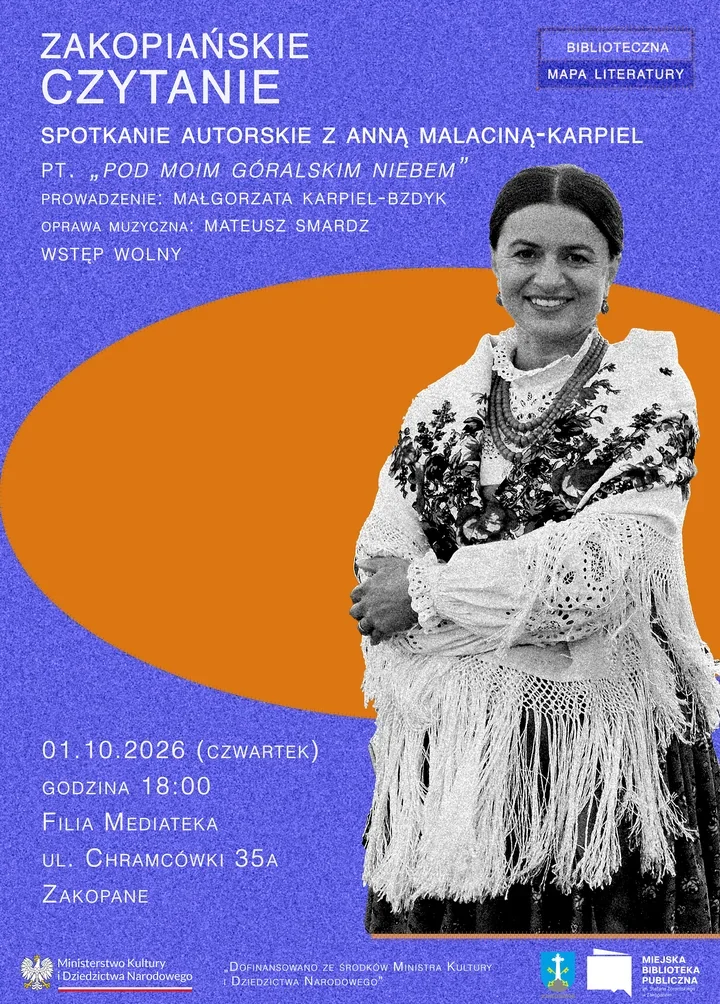 Góralskie niebo i poezja w Mediatece. Spotkanie z Anną Malaciną-Karpiel