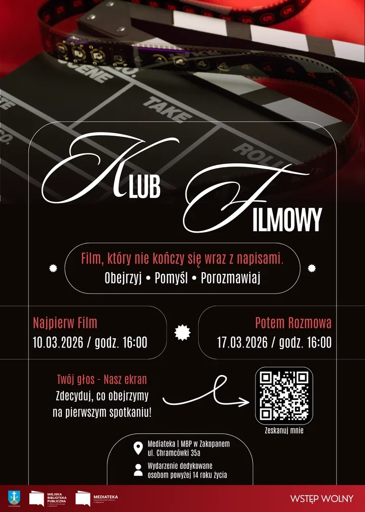 Klub Filmowy w Mediatece - wybierz seans i dołącz do rozmowy kinomanów