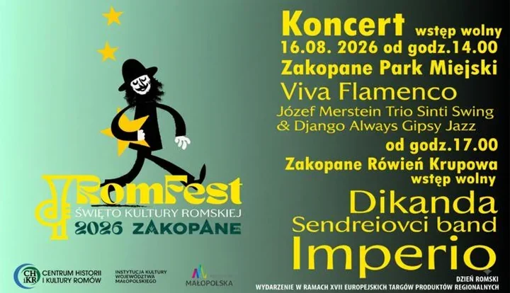 RomFest 2026 w Zakopanem. Dwie sceny, cztery koncerty i romska tradycja