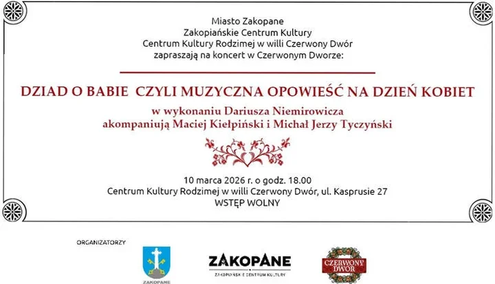 Wieczór pieśni i arii w willi Czerwony Dwór – koncert z okazji Dnia Kobiet