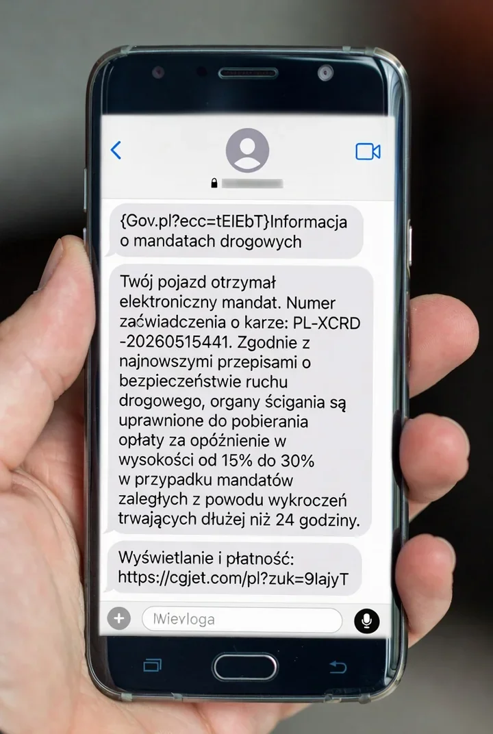 Link z SMS-a o mandacie prowadzi do fałszywej strony. Ostrzeżenie policji