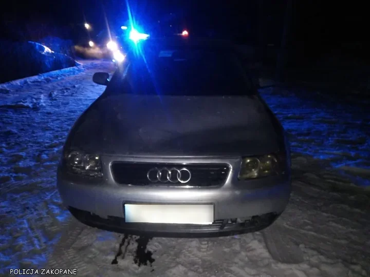 Rozbili nocny pościg w Zakopanem - pijany kierowca zatrzymany po ucieczce