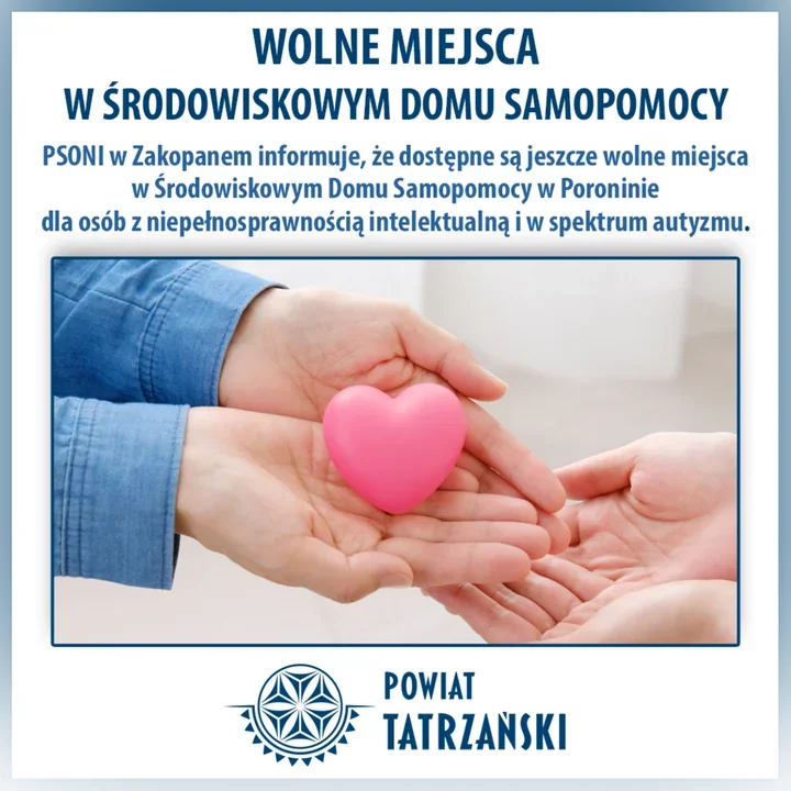 Wolne miejsca w Środowiskowym Domu Samopomocy w Poroninie – oferta wsparcia dla dorosłych