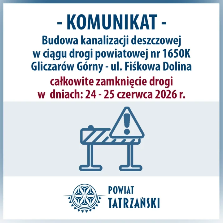 Fiśkowa Dolina będzie zamknięta. Kierowcy muszą szukać objazdu