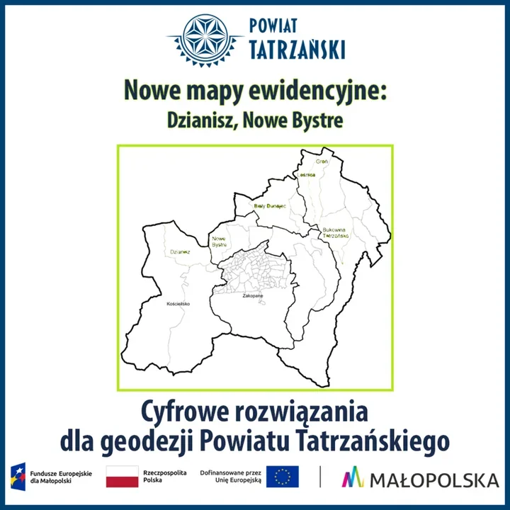 Cyfrowa ewidencja gruntów dla Dzianisza i Nowego Bystrego. Analogowe mapy do archiwum