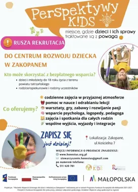 W Zakopanem dzieci znajdą pomoc po lekcjach i wsparcie specjalistów