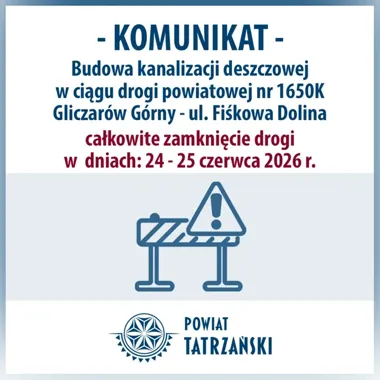 Fiśkowa Dolina będzie zamknięta. Kierowcy muszą szukać objazdu